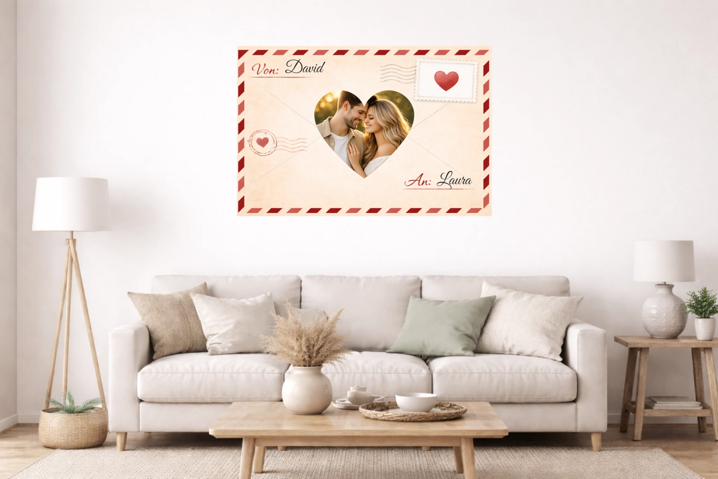 Personalisierte Leinwand-Love Letter