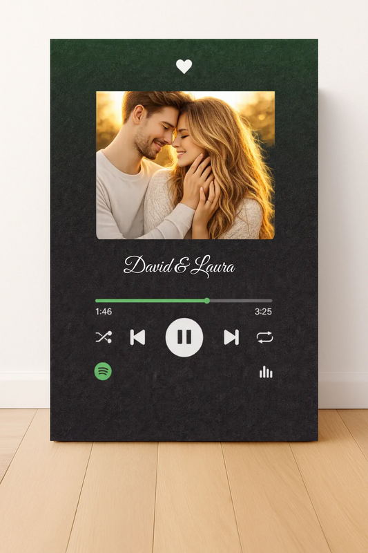 Personalisierte Leinwand-Liebe als Lieblingssong