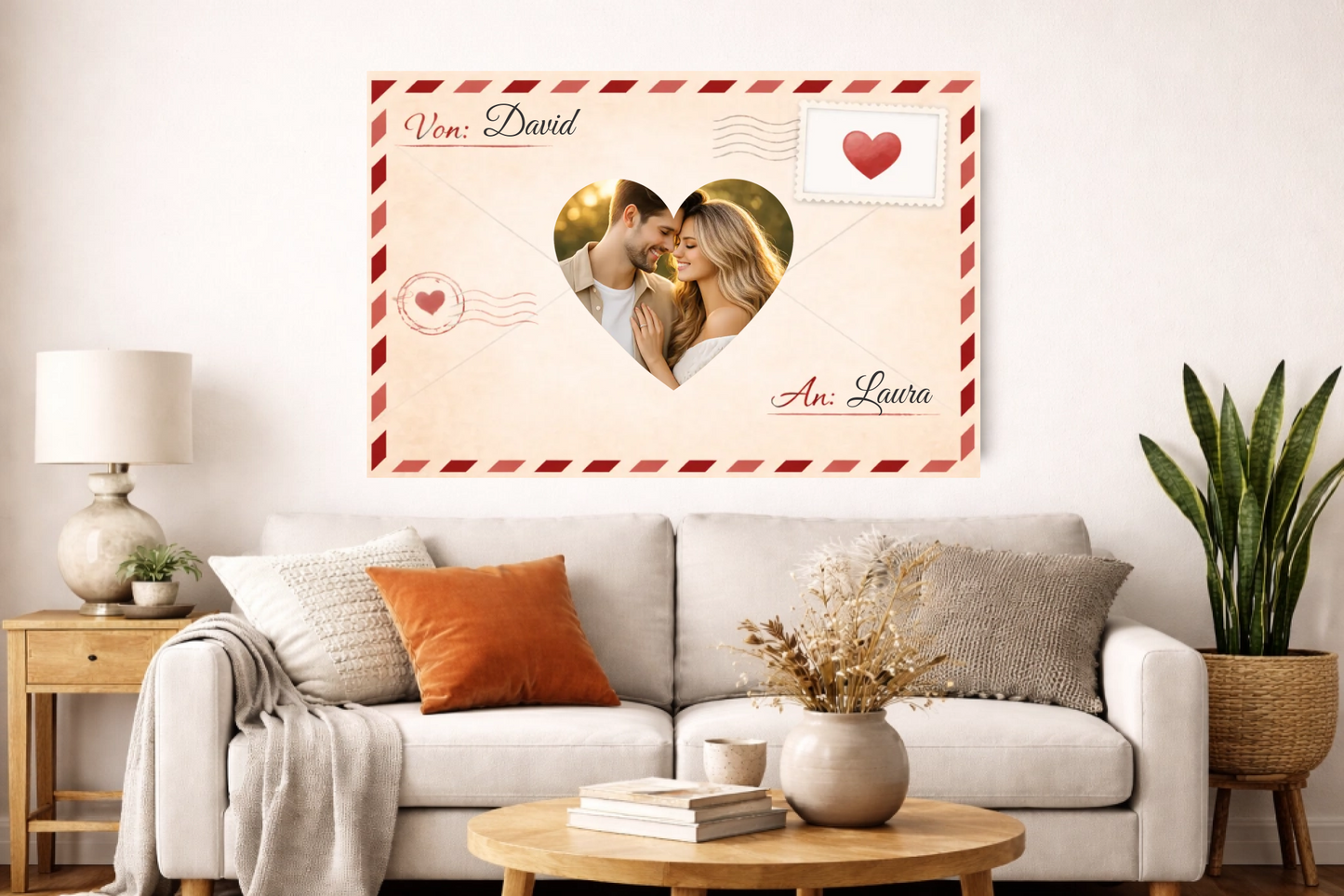 Personalisierte Leinwand-Love Letter