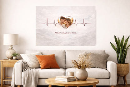 Personalisierte Leinwand-Mit dir schlägt mein Herz