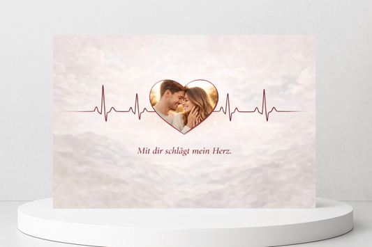 Personalisierte Leinwand-Mit dir schlägt mein Herz