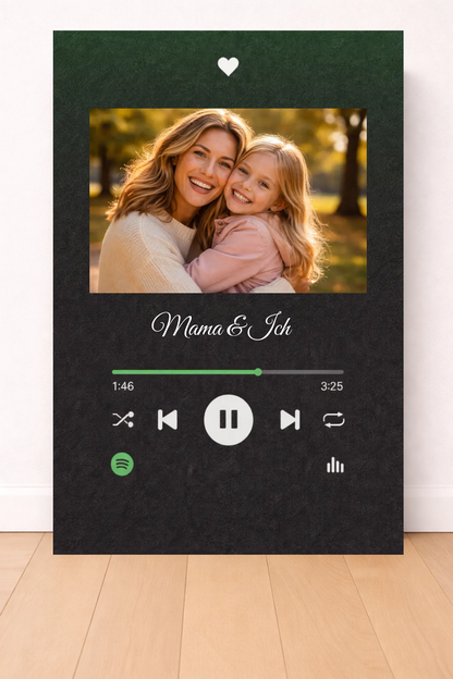 Personalisierte Leinwand-Liebe als Lieblingssong